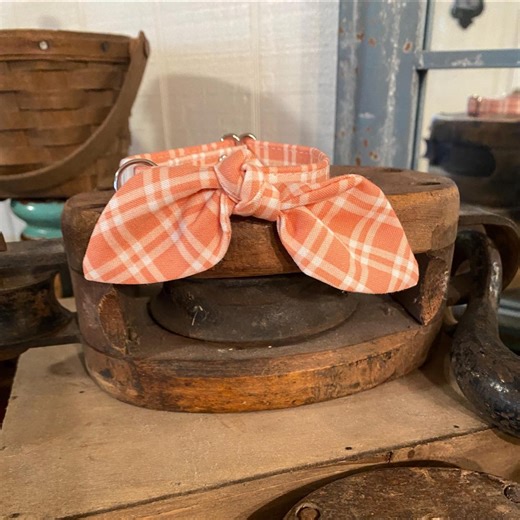 Cat Collar PEACHY PLAID Handmade Breakaway Soft Cat Collars - Etsy