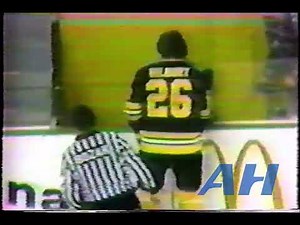 NHL Mar. 4, 1981 Bobby Smith,MIN v Mike Milbury,BOS Minnesota North Stars Boston Bruins
