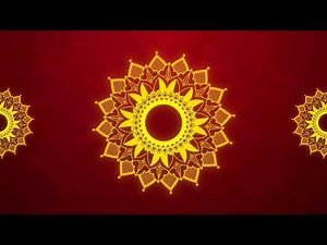 4K Golden Mandala Animation with Red Background | Stock Videos | XTrendz Design