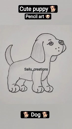 pencil drawing cute puppy dog 🐕|| @Sailu_creations #shorts #pencildrawing #dog #puppy #petlover#art