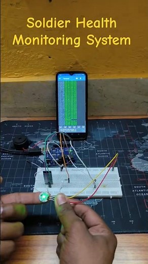 Soldier Health Monitoring System using Arduino & Bluetooth #arduino #bluetooth #youtubeshorts