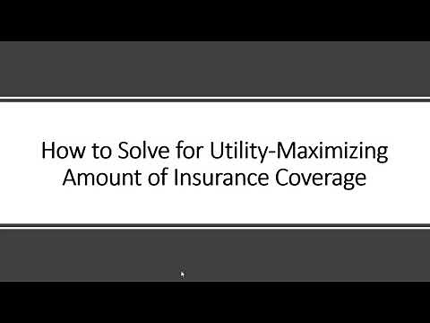 How to Solve for Utility-Maximizing Amount of Insurance coverage