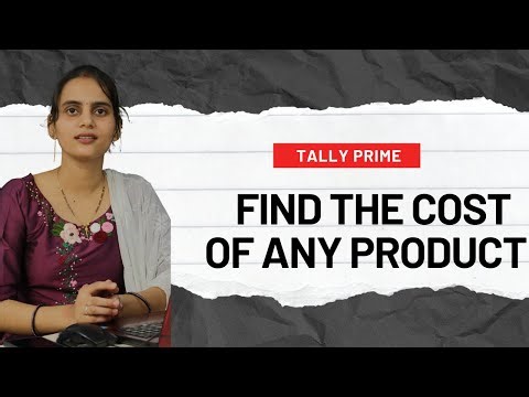 How to Find the Cost of any Product in Tally Prime