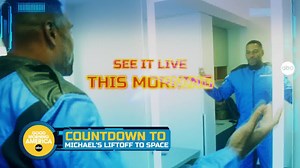 See Michael Strahan liftoff to space LIVE with the Blue Origin crew! Watch the supersonic event as it happens live THIS MORNING only on ABC’s Good Morning America! The countdown to liftoff is on! | Good Morning America