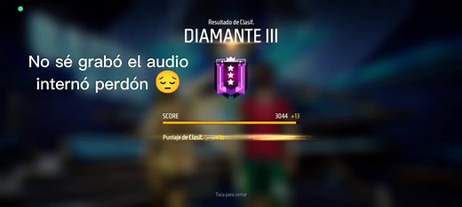 Ya Diamante 4🥵🥵😎 casi heroico uff vamos rápido 😀#granmaestro #GamerEnTIKTOK #viral #freefire #fyp #parati