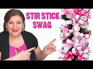 DIY Valentine's Centerpiece Swag Wreath Anyone Can Make