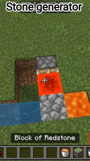 Stone generator in Mcpe #minecraft #gaming