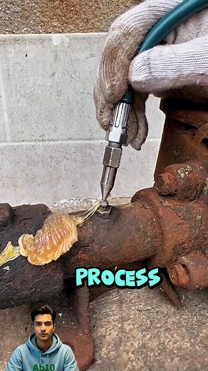 Restoring old metal with fresh grease. ​#GreaseGun #MachineMaintenance #Restoration #Mechanic | Ab10