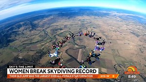 16K views · 230 reactions | A group of nineteen women have broken a skydiving record for the largest all-female star formation. | Sunrise | Facebook