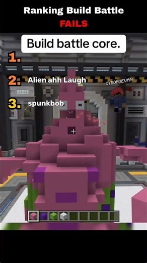 Ranking FUNNIEST Build-Battle FAILS #minecraft #funny