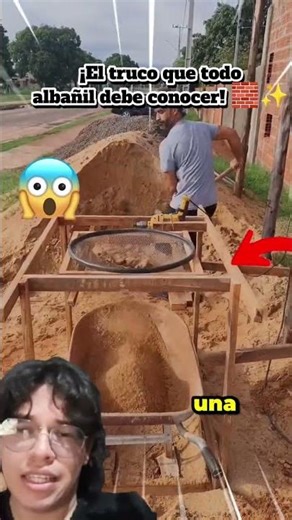 ¡El truco que todo albañil debe conocer! 🧱✨ Arena perfecta sin esfuerzo #ingenieria #construccion