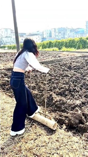 Farming with a Homemade Hand Tool | Smart Traditional Method #shorts