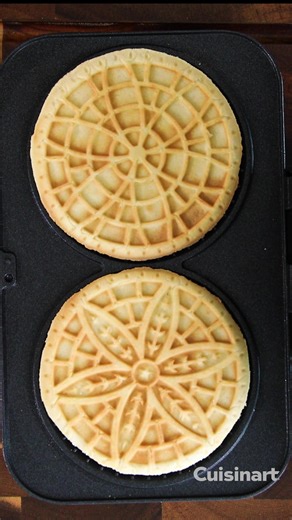 3.9K views · 27 reactions | Tis the season for pizzelles! Bake Italian waffle cookies with our Pizzelle Press, featuring indicator lights that guarantee perfect crispiness. https://www.cuisinart.com/pizzelle-press/WM-PZ10.html | Cuisinart | Facebook