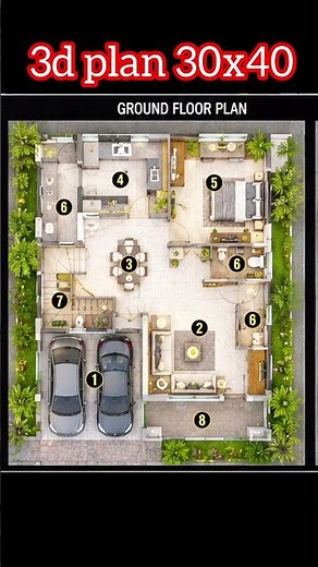 40x30 3d House Plan # heavenlyhome #sweethome #houseplan #house