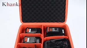 khanka Hard Battery Storage Box Holder, Carrying Case Replacement for Black+Decker 20v/40v Max XR Battery and Charger - Holds 20V 60V 1.3/1.5/2.0/2.5/3.0/4.0-Ah Battery, Charger (Case Only)