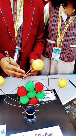 Three D Atom Structure science model #trending #science #viral #technicalasif #exhibition