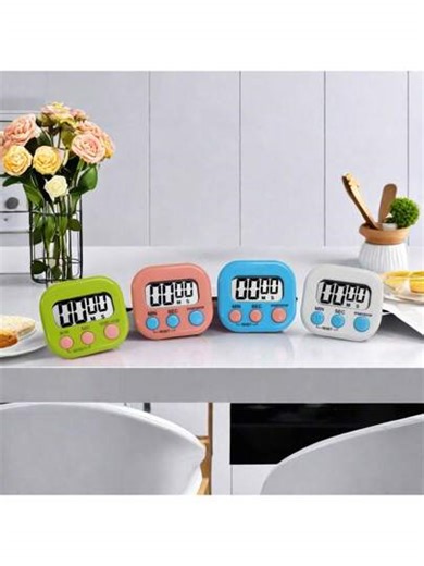 1pc Creative Large Screen Timer, Multi-Function Digital Kitchen Countdown Stopwatch For Baking | SHEIN