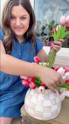 🌸☕ Spring Tea Party Vibes! How to Style Your Mackenzie-Childs Teapot 🍵✨ #mackenziechilds #tulips