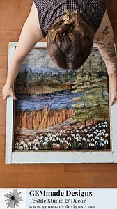 A year's work of wool painting inspired by my favourite places, Algonquin. #needlefelting #textile #wool #textileartist | GEMmade Designs