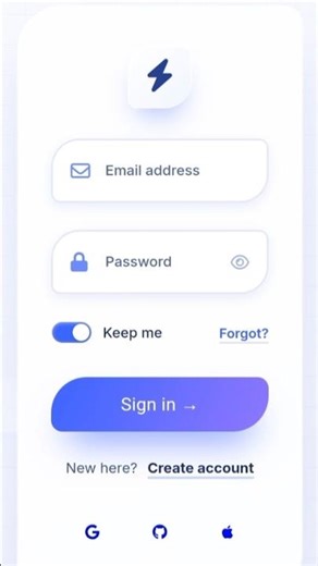 Website Login Form UI | Modern HTML & CSS Output Showcase #Shorts