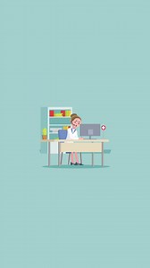 Download Medical Nurse Talking on A Call with Patient in Headset 2D Cartoon Animation on Vertical for free