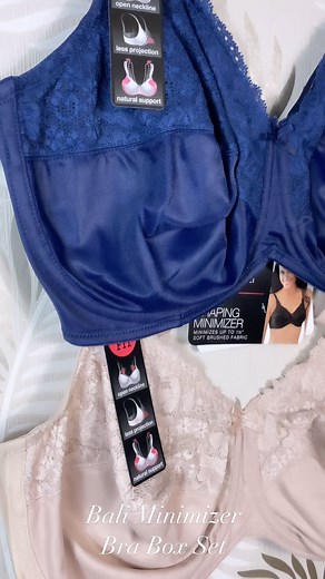 15 reactions · 16 comments | A touch of lace, minimizing and soft fabric.  Lilyette by Bali Comfort Lace Minimizer Underwire Bra x 2 Size: 36G Price: $595.00/set of 2…free delivery to your home or office. Visit our website or message us to shop. | The Bra Box | Facebook
