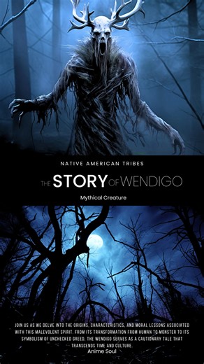 4.4K views · 276 reactions | The Legend of the Wendigo: Unveiling the Mysteries of a Native American Myth Join us as we delve into the origins, characteristics, and moral lessons associated with this malevolent spirit. From its transformation from human to monster to its symbolism of unchecked greed, the Wendigo serves as a cautionary tale that transcends time and culture. #WendigoLegend #NativeAmericanMyth #FolkloreUnveiled #CautionaryTale #MythologyExploration | Anime Soul | Facebook