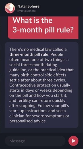 What is the 3-month pill rule?