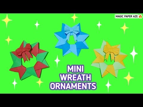 DIY MINI PAPER WREATH / Paper craft / Easy Origami Wreath DIY/ Paper Wreath for Christmas decoration