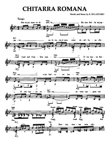 CHITARRA ROMANA Sheet music | Easy Sheet Music