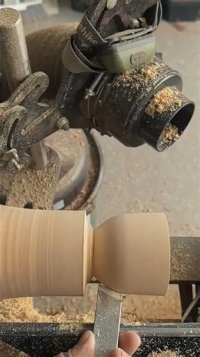 the process of making wooden drinking vessels using modern tools #construction #popular #viralshorts