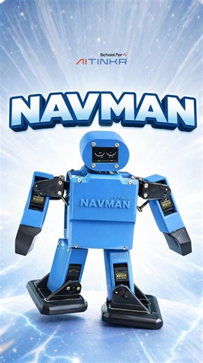 AITINKR | AI | Robotics | Winter Camp on Instagram: "🚀 Introducing NAVMAN The Smart Motion Robot for Young Innovators 🤖 NAVMAN is not just a robot, it’s a hands-on STEM learning companion designed to help kids explore robotics, coding, electronics, and motion control in the most exciting way possible. With intelligent movement, programmable actions, and a kid-friendly design, NAVMAN transforms curiosity into real-world tech skills. From learning robotics fundamentals to understanding how motio