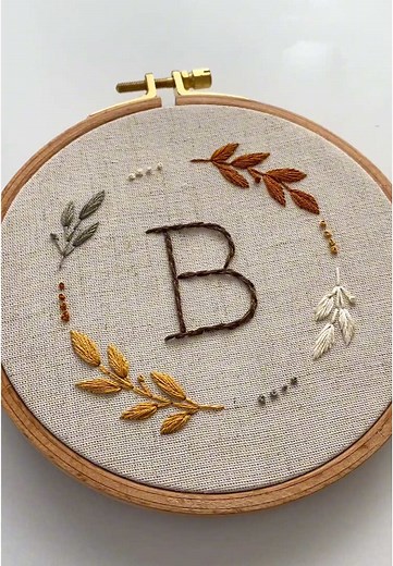 Stem Stitch Letter Embroidery Tutorial