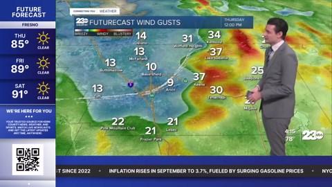 23ABC evening weather update October 14, 2026