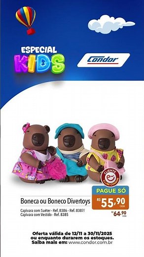 Especial Kids Condor - Ofertas válidas até o dia 30/11/25