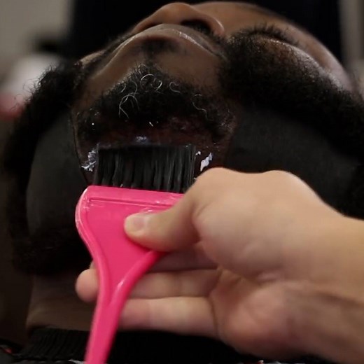 43M views · 41K reactions | This barber completely transformed his client with an incredible 'man weave' beard!  | LADbible | Facebook