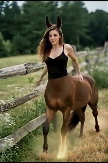 She Turned Into a Half Horse 😨 #transformation #fantasy