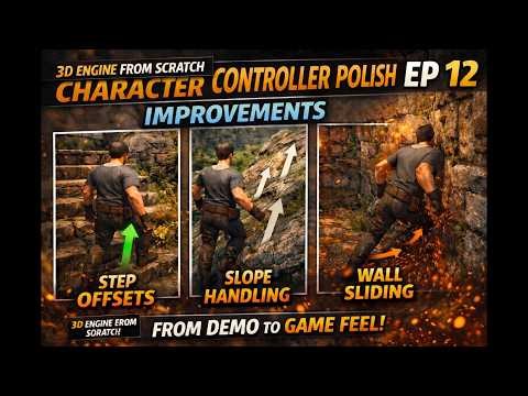 Character Controller Polish — Step Offset, Slopes & Wall Sliding | 3D Engine From Scratch | Ep. 12