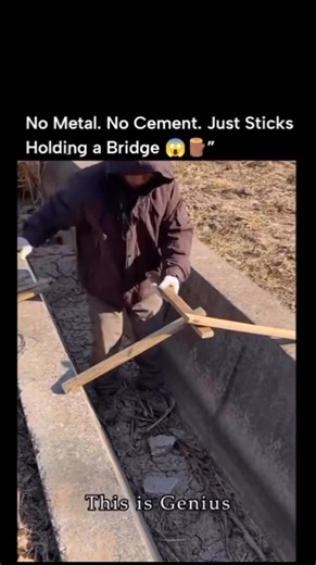 MlxBd player on Instagram: "A classic example of a Leonardo da Vinci self-supporting bridge, a design that relies entirely on geometry and friction rather than fasteners like nails or glue. The structure works through a clever interlocking system where the weight of the bridge—and any load placed upon it, such as the person walking across—actually increases its stability. As downward pressure is applied, the timber beams are pressed more tightly against one another, creating a mechanical lock. T