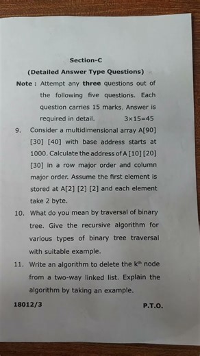 #Data structure using c and c++/Bca-302 CCSu paper 2025,#CCSU 2025 data structure using C and c++