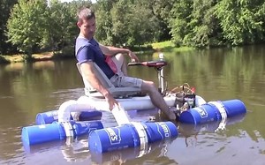 【炫酷水具】PVC管制作5加仑水桶船