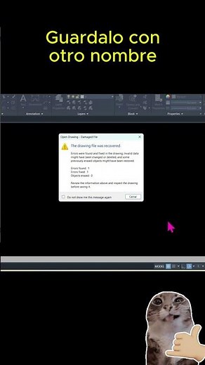 ¿Tu archivo de AutoCAD no abre? Prueba RECOVER primero