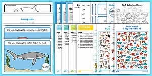 EYLF Under the Sea Home Learning Resource Pack (Ages 3-5)