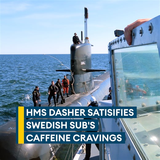 Royal Navy coffee run for Swedish submarine