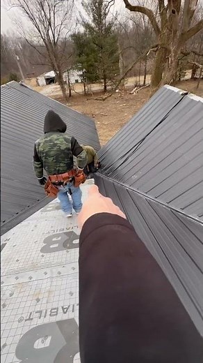 Metal roof valley cut