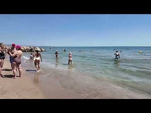 ☀️ 4K Sunny Beach Walk in Spain Relaxing Sea Waves & Holiday Atmosphere
