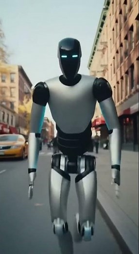 Tesla Robot Chases Bike Thief!