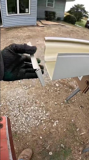 Gutter and downspout install #contractor #diy #construction #tools #remodel #roofing #siding #fyp