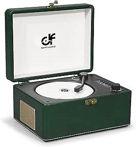 Rechargeable CD Player Retro with Upgraded Speakers Bluetooth in/Out Wireless Transmission Portable Music Player Boombox Dark Green