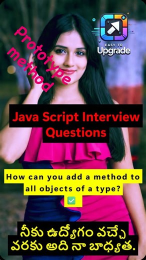Sunil Kumar Edumala on Instagram: "How can you add a method to all objects of a type? 🧠 ✅ Constructor’s prototype ki method add cheyyadam valla 👉 aa type nundi create aina anni objects ki adi automatically available avtundi. 📌 Example: function Car(brand) { this.brand = brand; } Car.prototype.start = function () { console.log(this.brand + " started"); }; 👉 Ippudu Car nundi create aina prathi object start() method ni use cheyyagaladu 🔥 ✨ Why this works? Method shared avtundi (memory efficien